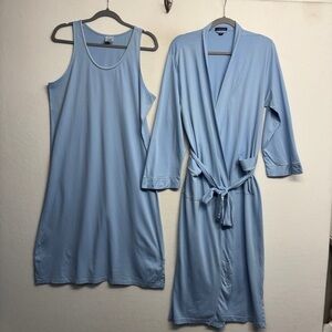 Lands' End Light Blue Sleepwear Robe Set